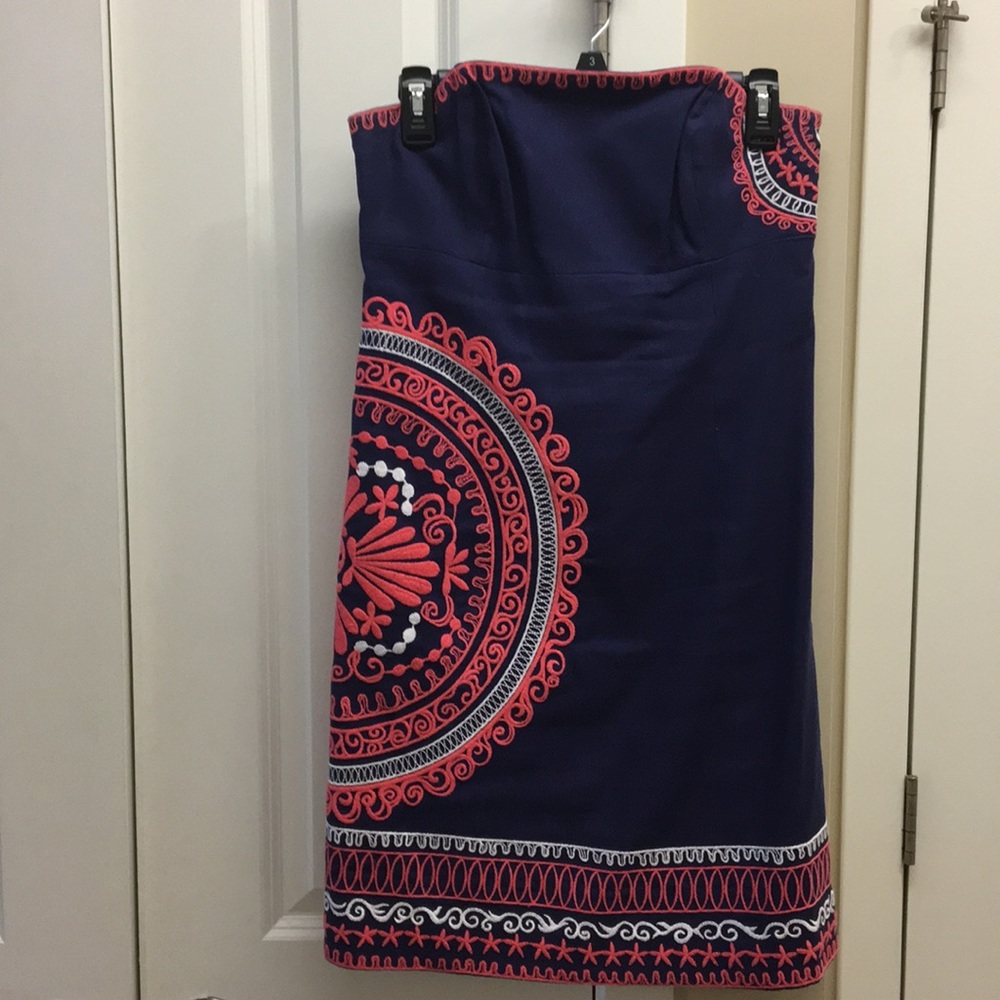 Size 6 Lily Pulitzer Navy Strapless Dress